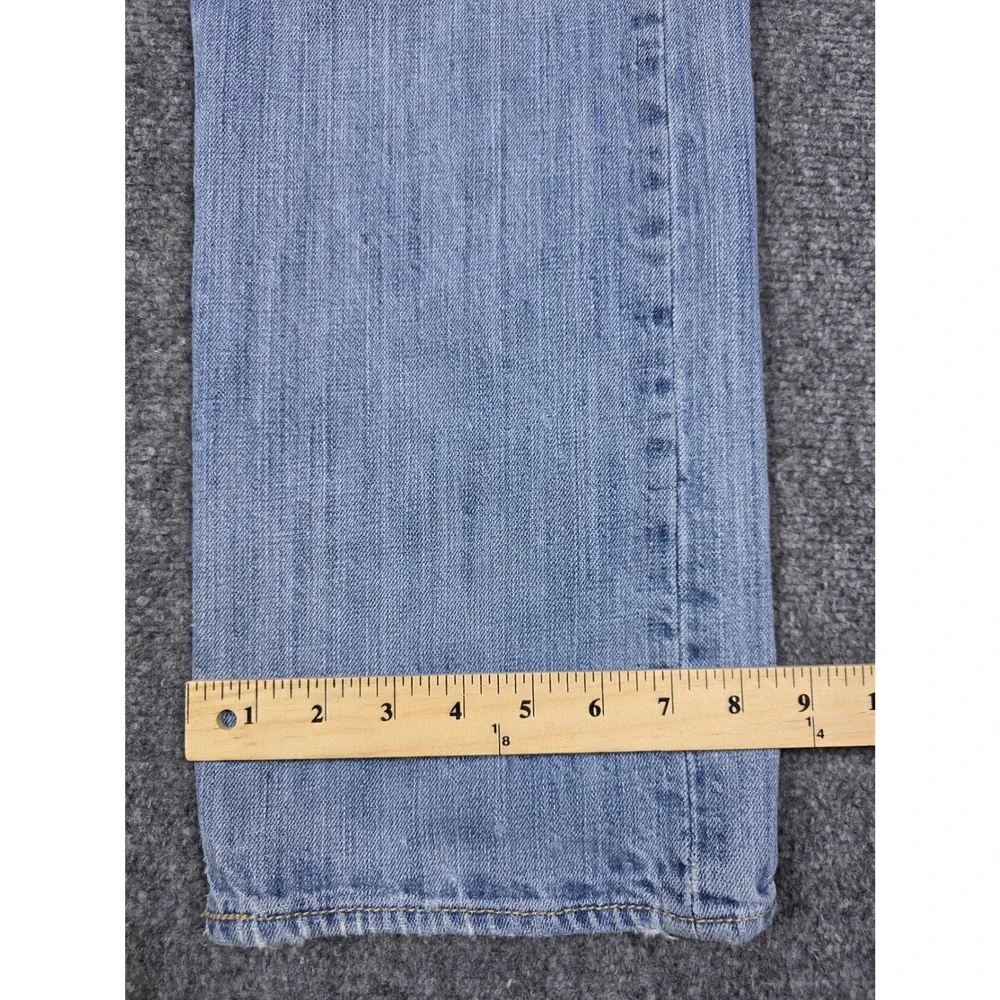 Levi's 501 Jeans Mens 36x30 Blue Light Wash Straight Leg Button Fly Denim